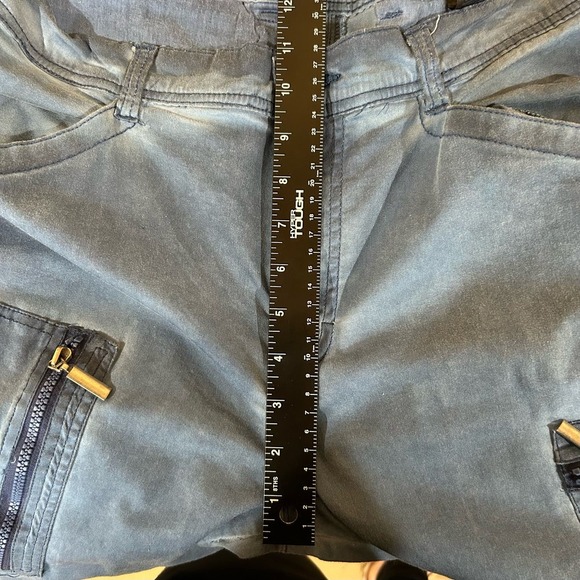 Akademiks Stretch Slim Fit Cargo Joggers Mens Pants Size 34x32 Blue Y2K HipHop - Picture 8 of 13